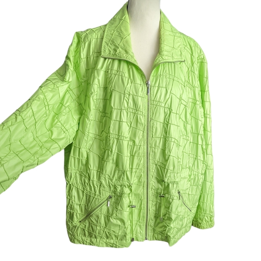 Chico's Zenergy Deena Deco Stitch Jacket Applemint - Picture 2 of 10